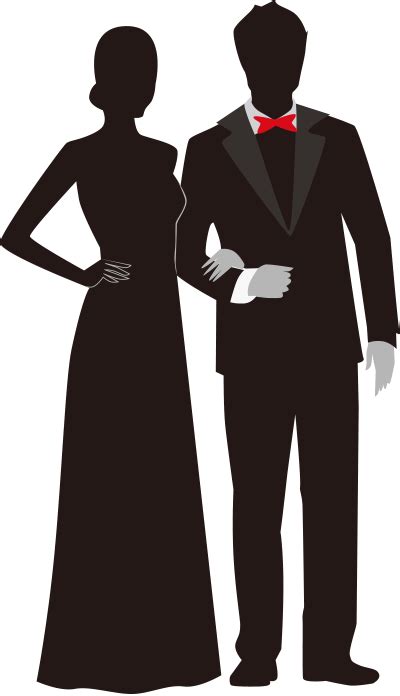 Prom Silhouette Clip Art Vector Couple Dress Elderly Png Download