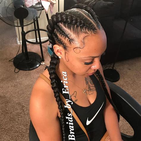Maybe you would like to learn more about one of these? cornrows | Two braid hairstyles, Braided hairstyles, Feed ...