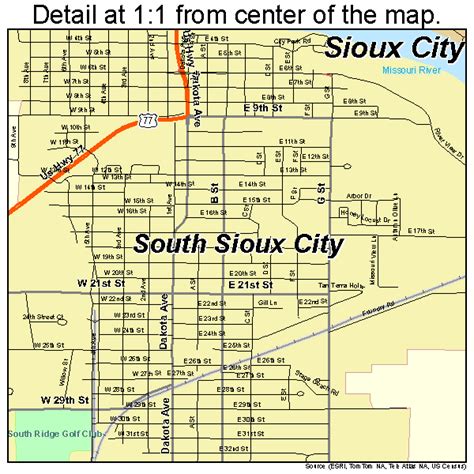 Sioux City Iowa Street Map 1973335