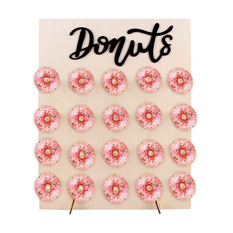 Donut Doughnut Acrylic Stand Wooden Donut Wall Display Board Etsy