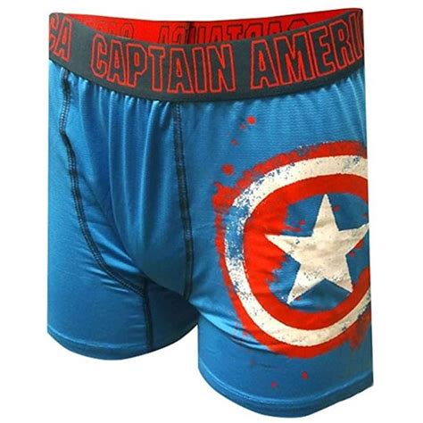 Captain America Distressed Shield Underwear Boxers Briefs