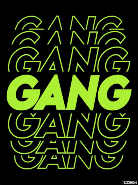 Gang Text Effect And Logo Design Word