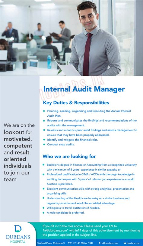 Internal Audit Manger | Internal audit, Management, Audit