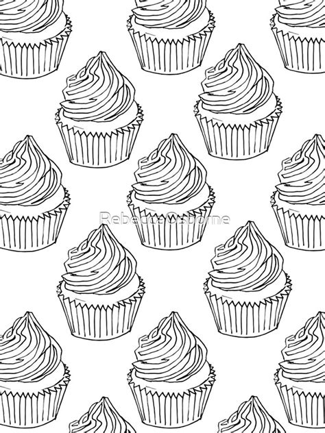 Cupcake Colouring In Page Iphone Case And Cover By Rebeccaosborne