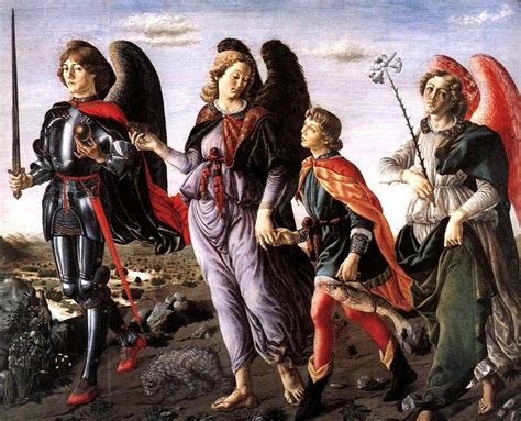 Archangel Michael With Archangels Raphael And Gabriel As They