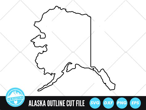 Alaska Svg Alaska Outline Usa States Cut File By Ld Digital