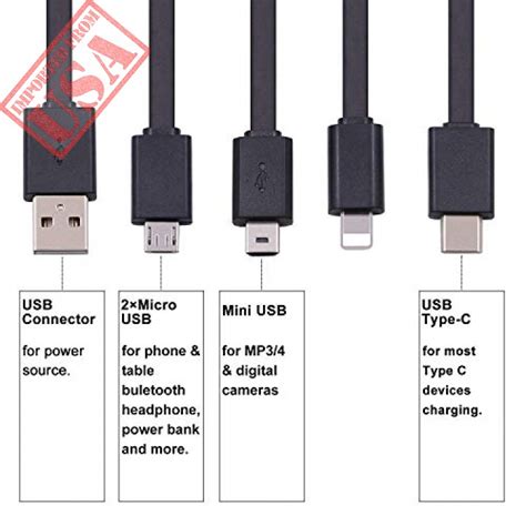 Imported Usa Chafon Multi Usb Cable With Type Cmicromini Usb Ports