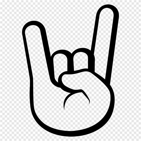 Emoji Sinal Dos Chifres Símbolo Do Emoticon Rock N Roll Inglês Mão