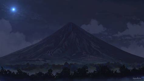 Mayon Volcano During Night By Jujupaints On Deviantart Volcano