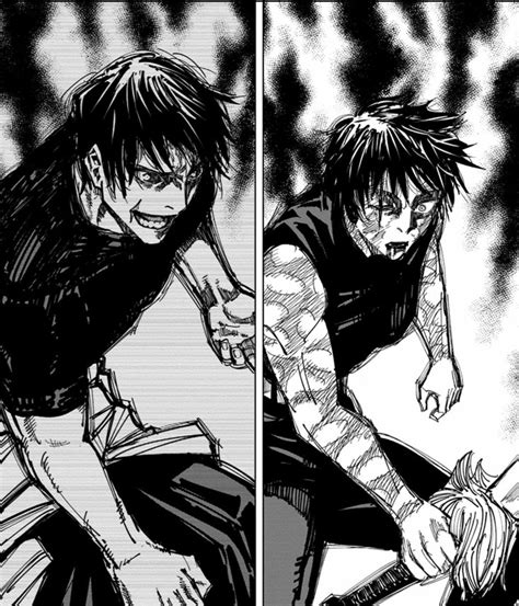 Toji Fushiguro and Maki Zenin | Jujutsu kaisen manga panel | Manga art