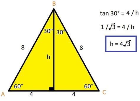 Como Calcula A Altura De Um Triangulo Equilatero Printable Templates Free