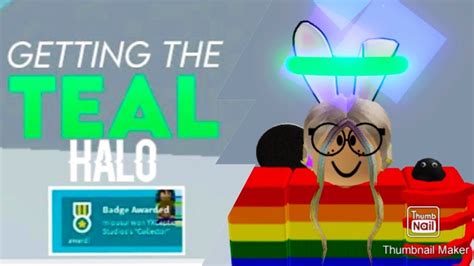 Getting The Teal Halo Tower Of Hell Roblox Youtube
