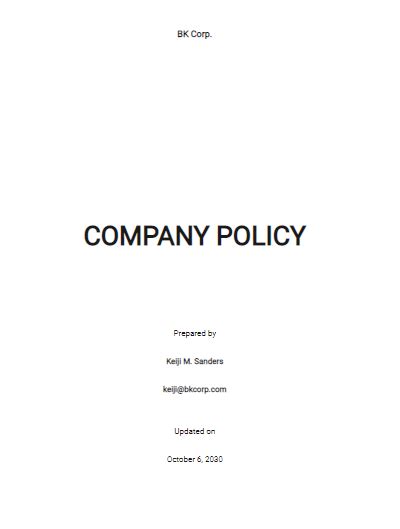 50 Policy Samples Format And Examples 2021 Free And Premium Templates
