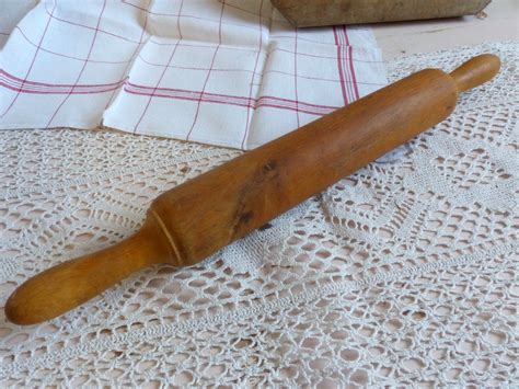 French Vintage Wooden Rolling Pin Carved From One Piece Of Etsy French Vintage Rustic