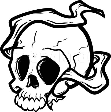 How To Draw Skull Head Tattoo Of A Skull Step By Step Drawing Guide