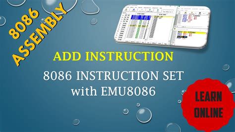 ADD Instruction 8086 Instruction Set With Emu8086 16 Bit Numbers