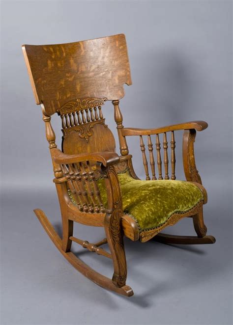 Antique Oak Wood Rocking Chair