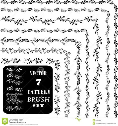 Click the link for more information. Floral Vector Pattern Brush Set Stock Vector ...