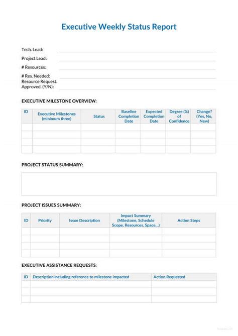Weekly Status Report Template 26 Free Word Documents Download Free And Premium Templates