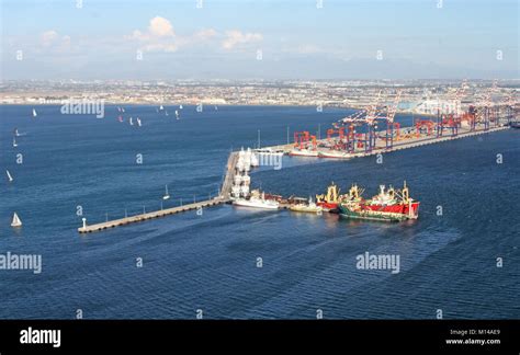 Cargo Ships At Cape Town Container Terminal Transnet Port Terminals
