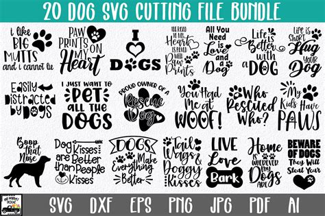Dog Svg Bundle Dog Svg Cut Files By Shannon Keyser Thehungryjpeg