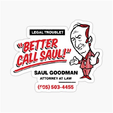 Better Call Saul Saul Goodman Breaking Bad Sticker For Sale By