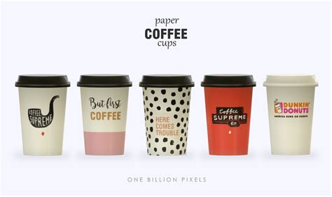 Paper Coffee Cups The Sims 4 One Billion Pixels