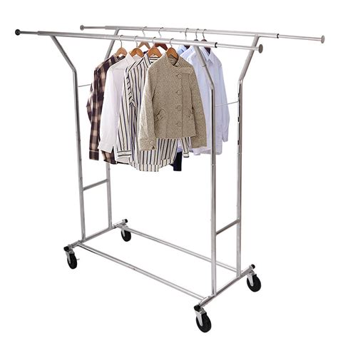 3.3 out of 5 stars 99. Single/Double 250LB Rail Portable Clothes Hanger Rolling ...