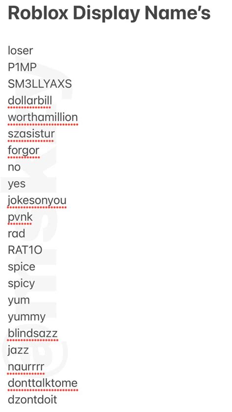 An Image Of A Red And White Text With The Words Roblox Display Name S