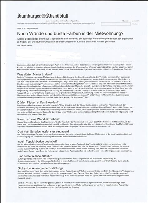Falls einer von mehreren mietern auszieht, wird hierdurch seine haftung für die verpflichtungen aus dem mietvertrag bis zu dessen beendigung bzw. Interessenverband Mieterschutz e.V. in den Medien