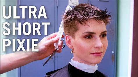 Extremely Short Pixie Haircut Tutorial Hfdzk Wmns Barbershop Youtube