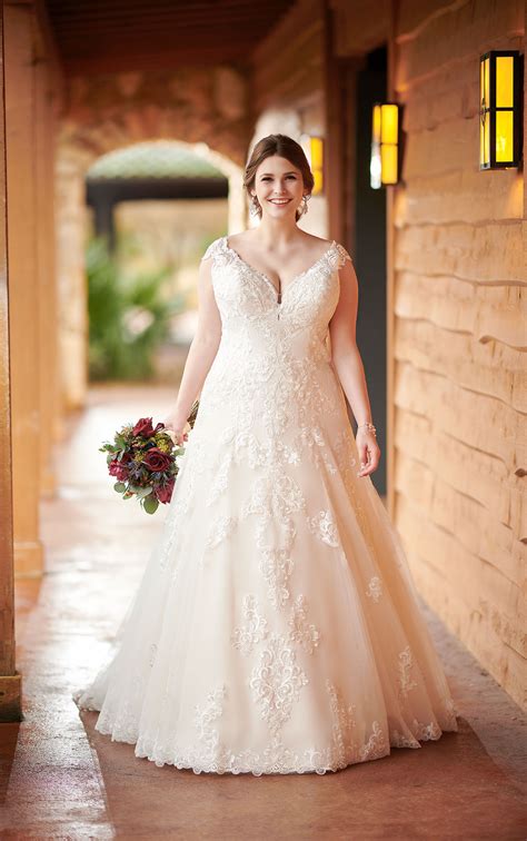 Not ready to wear only for customer order 1860s wedding dress suitable show off your favorite photos and videos to the world, securely and privately show content. Classic Plus Size A-Line Wedding Dress | Essense of ...