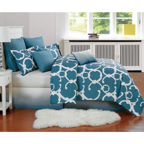 Duck river textile product model : Duck River Rhys Slate Blue 8-Piece Queen Comforter Set ...