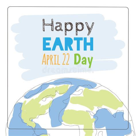 Happy Earth Day Card Stock Vector Illustration Of Nature 95549771