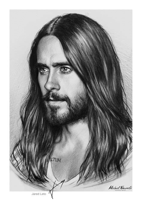 Jared Leto Poster Fine Art Print Of An Original Pencil Etsy