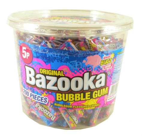 Bazooka Original Bubble Gum 200 Pieces Approved Food
