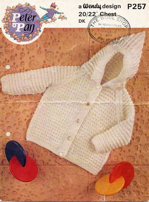 Baby Hooded Jacket Knitting Pattern Pdf Dk Baby Cardigan With Etsy Uk