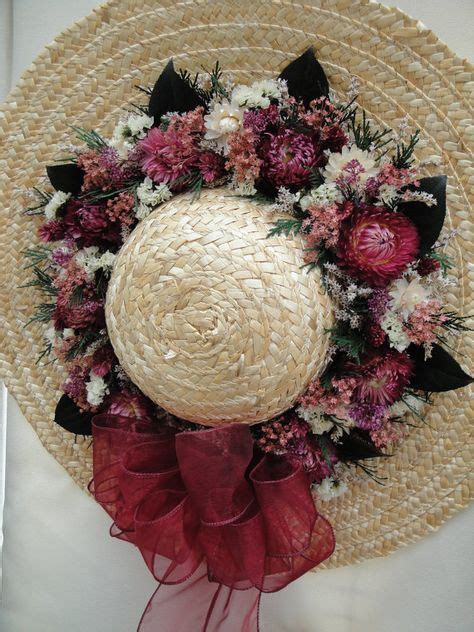 Nz's leading grower of dried flowers for home decoration. Dried Flower Straw Hat Arrangement by MorningMistDesigns ...