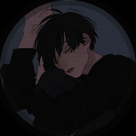 Anime Boy Icon Dark Tags Grunge Aesthetic Dark Oscuro Black