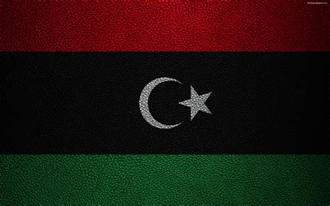 Download Wallpapers Flag Of Libya 4k Leather Texture Africa Libyan