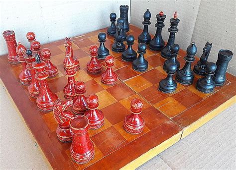 This isn't an opening to play if you're looking for a calm positional game with black's active piece play is enough compensation for the pawn. Red black chess pieces old wooden soviet chess 1950s ...