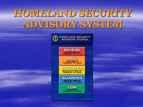 Ppt Homeland Security Advisory System Powerpoint Presentation Free