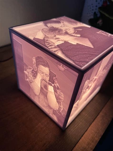 lithophane light box 3d printed custom picture box etsy