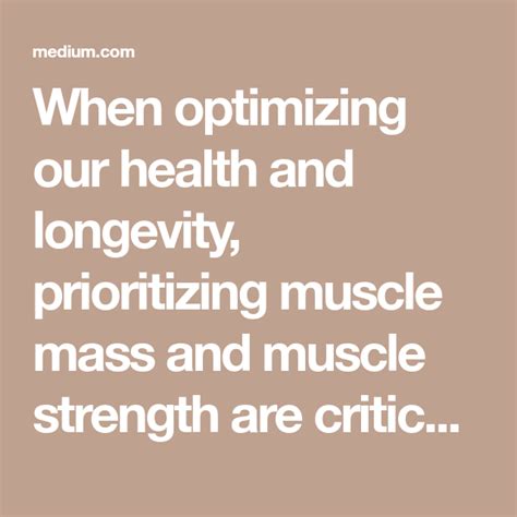 Muscle Mass Strength And Longevity Muscle Mass Longevity Muscle