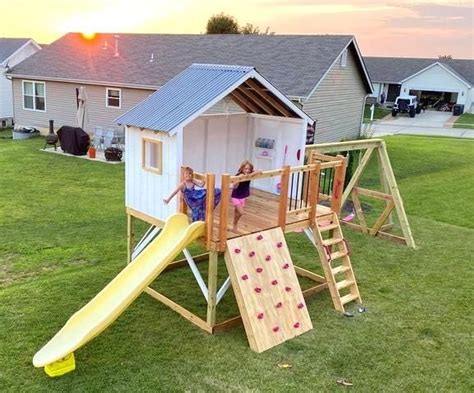 Petite Retreat Clubhouse Plan・4 Sizes Play Area Backyard Backyard