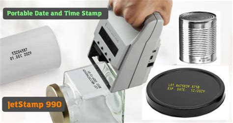Portable Electronic Date And Time Stamp Reiner Jetstamp 990 Inkjet Stamp