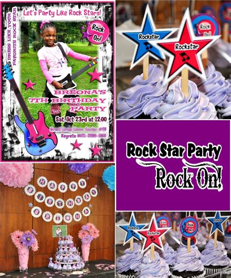 A Pink And Purple Rock Star Glam Birthday Party Party Ideas Party