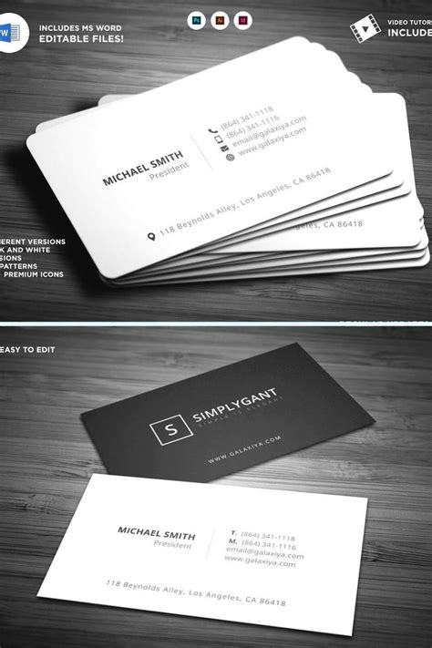 Simple Individual Business Cards Modern Business Cards Business Card