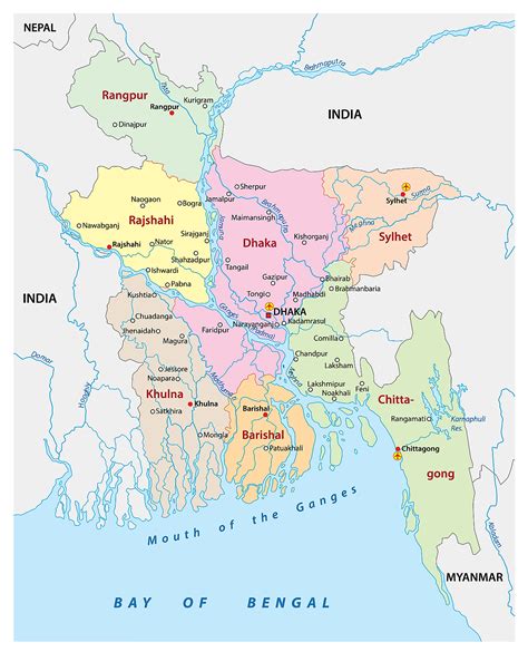 River Map Of Bangladesh
