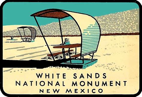 White Sands National Monument New Mexico Vintage Travel Decal White